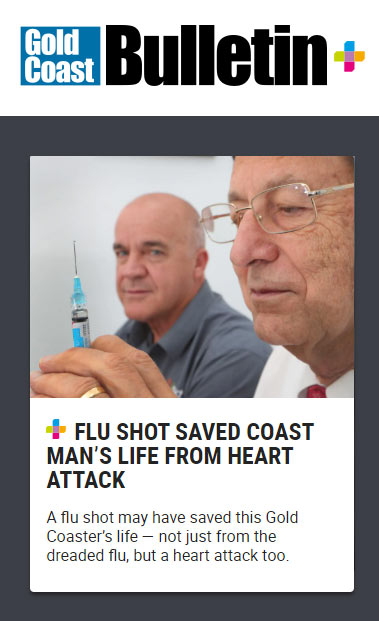 Gold Coast Bulletin article about Flu Vaccination