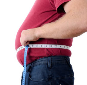 Obese man at high risk of heart disease, diabetes and stroke