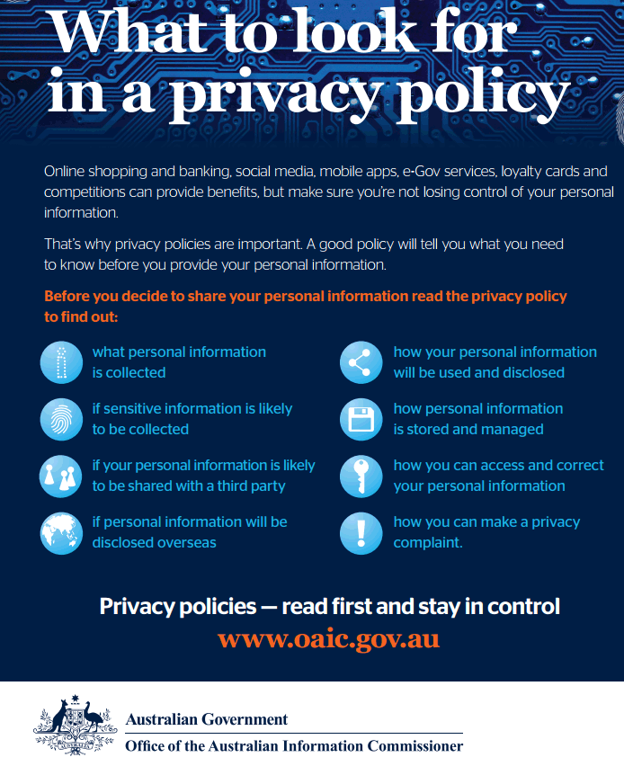 What to look for in a Privacy Policy